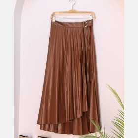 تنورة جلد كسرات~ (SK-00132)