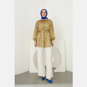 قميص ساتان مورد ~ طويل,, (SH-00326)