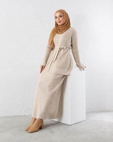 طقم مصوف تريكو ~ شتوي (TSU-0575)