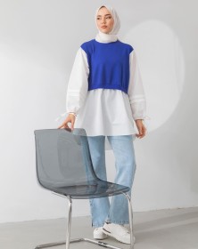 بلوز عملي ورسمي ~ كتّان (SH -0208)