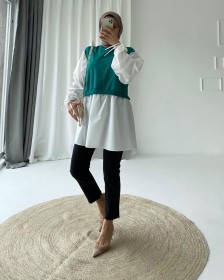 بلوز عملي ورسمي ~ كتّان (SH -0208)