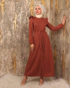 بلوز مصوف تريكو ,, طويل (SH -0254)