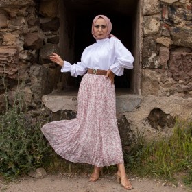 شيفون مورد ~ مبطّن (SK-00120)