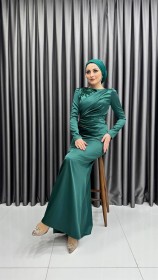 فستان سهرة طويل ~ ستان (DR-0148)