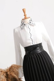 قميص رسمي ساده ~ مطرز ,, (sh-00327)