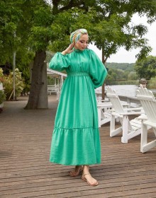 فستان عملي سادة,, (ID-00963)