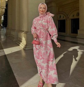 فستان عملي معرق (ID-00961)