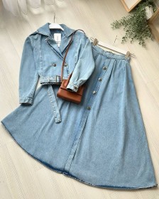 tsu-0817 جينز بحزام